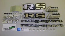 1969 Camaro 327 RS Emblem Kit + Fasteners Rally Sport Grille 37PCS *GM LICENSED*
