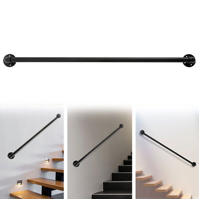 4Feet Pipe Rail Grab Stair Handrail Staircase Banister Bathroom Bar Loft Railing