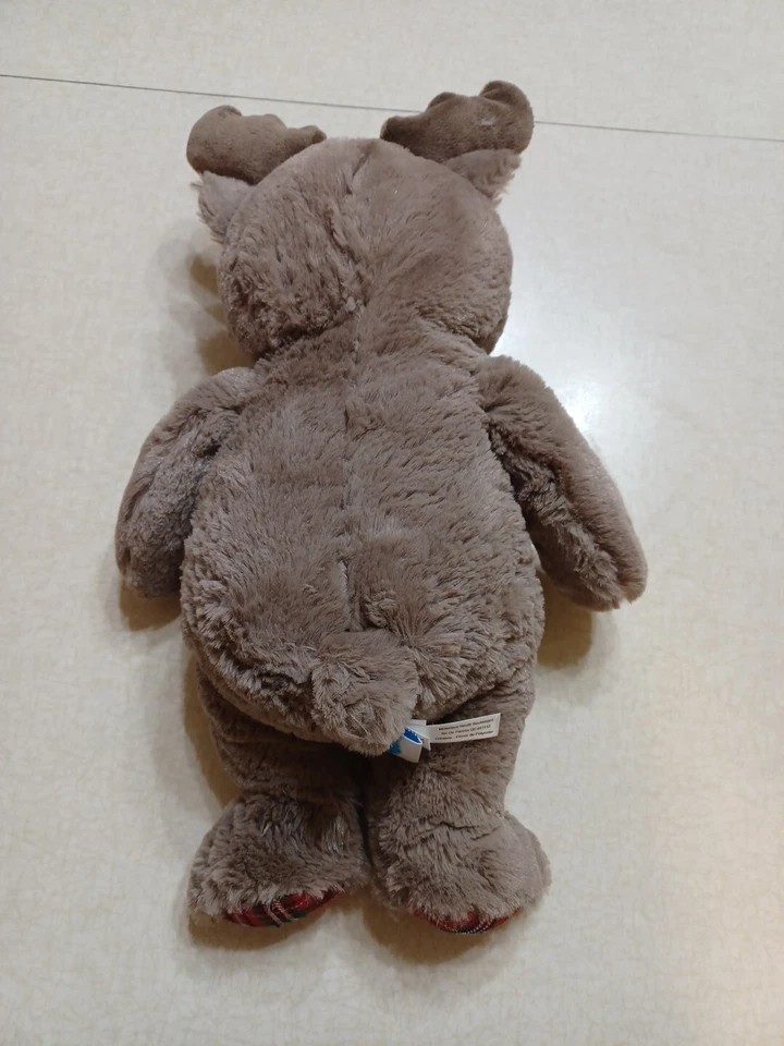 Cloud B Baby Plush Christmas Moose 14" Plaid Lovey - Image 3 of 4