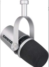 Shure MV7s Silver Dynamic Cardioid Podcast Microphone USB XLR - SEALED