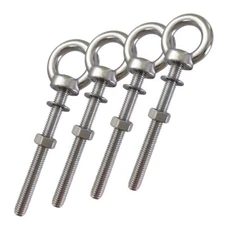 Stainless Steel Eye Bolt, 4pack M8 Shoulder Eye Bolts 5/16" X 3.15"with Nuts ...