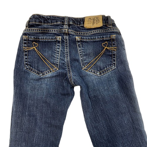 Children's Place Kids Girls Jeans Size 10 Blue Bootcut Stretch Adjustable Waist - Picture 4 of 9