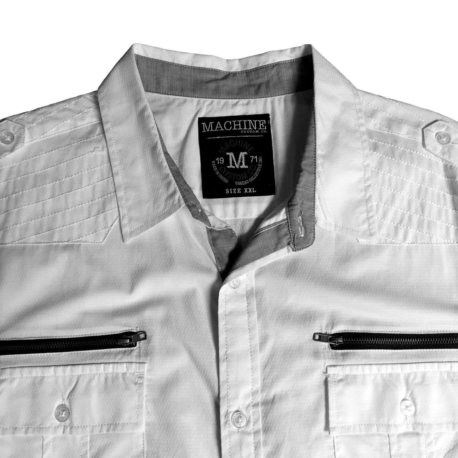 Machine Solid Informal Con Botones camisas para hombres
