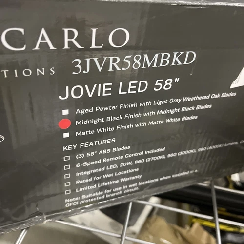 Generation Lighting Fans Jovie 58" LED Ceiling Fan, Black/Walnut - 3JVR58MBKD - Picture 8 of 10