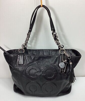 Coach 16485 Black Pebbled Leather Tote Bag | eBay Coach 16485 Black Pebbled Leather Tote Bag | eBay