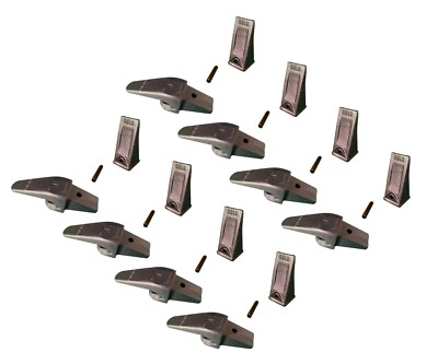 8 Excavator, Skid Bucket Weld-on Shanks, Teeth, Pins, 5/8
