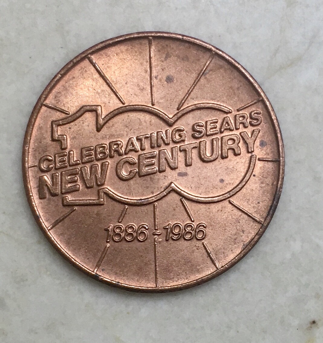 エリンのバイザー 1986 SEARS CENTENNIAL TOKEN LIBERTY HEAD CELEBRATING SEARS