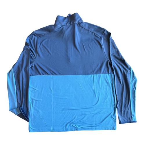 RLX Ralph Lauren Camicia Uomo Golf Peached Airflow 1/4 Zip Blocco Colore Blu Large - Foto 2 di 10