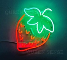 US STOCK 14"x10" Strawberry Acrylic Neon Sign Light Lamp Decor Beer Artwork JY