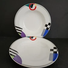 Mikasa High Spirits 9 1/4" Large Soup Bowls Set Of 2