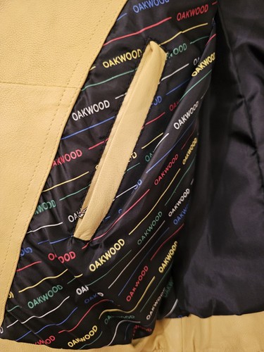Zauberhafte, neuwertige Lederjacke, gelb, Oakwood, 36, Butterweich, gebraucht. - Bild 12 von 13