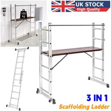 Platform Ladder Combination Scaffold Tower Multi Purpose Aluminium Work 3 in 1