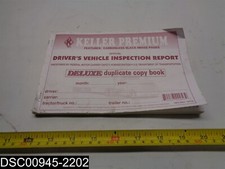 QTY 2: Keller Premium Driver Vehicle Inspection Report Forms 31 Sets 