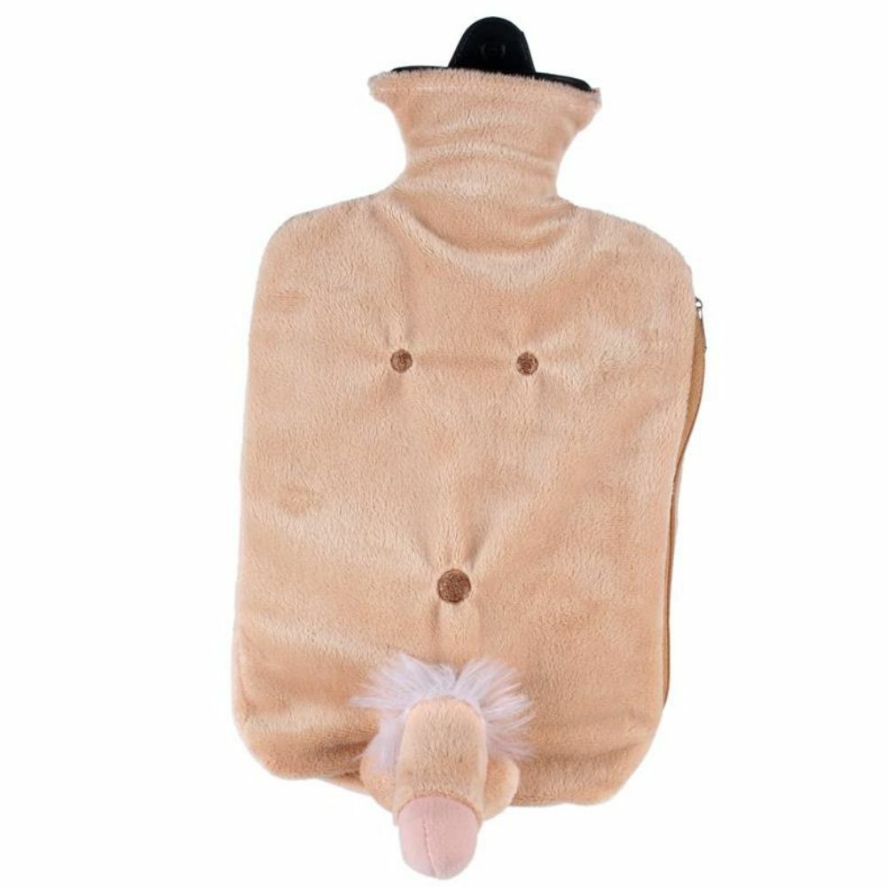 Borsa Acqua Calda Peluche Scaldamani Tessuto Pile Idea Regalo Gadget Sexy Pene