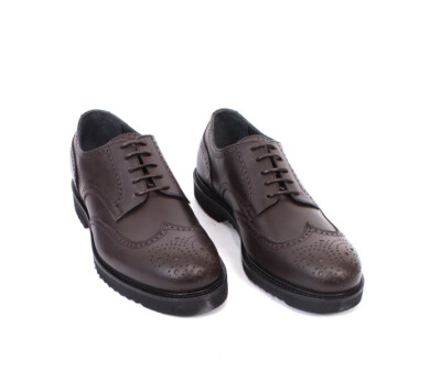 Giovanni Conti 983a Brown Leather Classic Lace-Up Dress  display picture 2