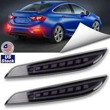 LED Smoked Tail Light Rear Bumper Reflector Brake Lamp For Chevrolet Cruze 16-19