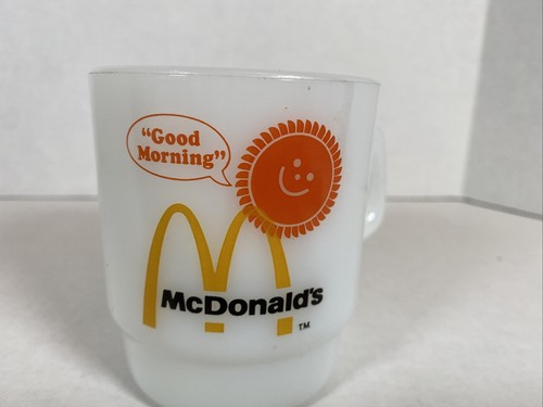 Vintage McDonalds Anchor Hocking Fire-King Good Morning Glas Kaffeebecher Tasse - Bild 9 von 9