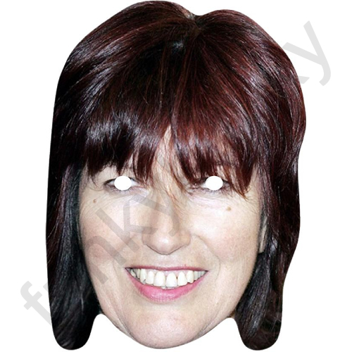 Janet Street Porter Celebrity Card Face Mask - Ready To Wear - Fancy Dress
