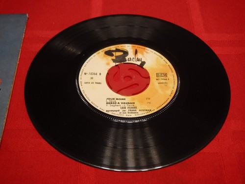 Léo Ferré Paname 7" 45 RPM Barclay 70366 Les Poètes Jolie Môme Merde À Vauban - Imagen 6 de 8