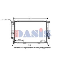 AKS DASIS Kühler Wasserkühler Motorkühler für BMW 5er Touring E34 525tds