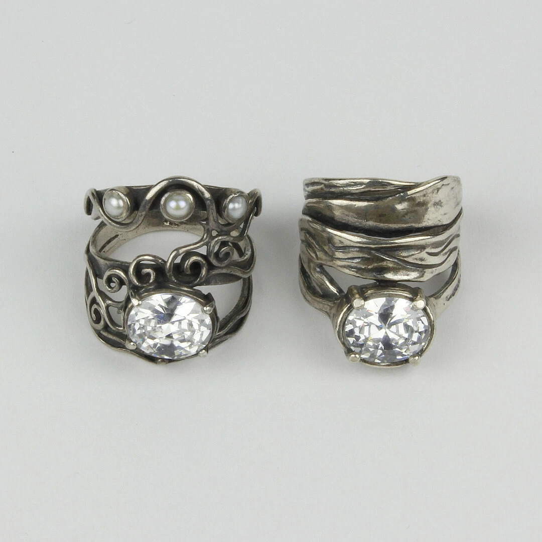 Zirconia band shop rings