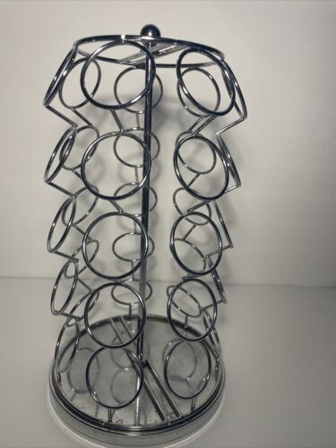 Keurig 35 K-Cup Coffee Pod Counter Top Holder Rotating Chrome Carousel