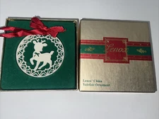 Vintage Lenox Yuletide Ornament Reindeer