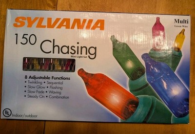  150 Count 8-Function Chasing Light Set - Outdoor 150 Lt Multi, Green Wire