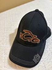 Vintage Y2K Embroidered Orange County Choppers TV Show BikersFitted Stretch Hat