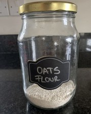 2X1.7L  Empty Glass Jar Screw Metal Lid Pickles Preserves Organise Storage Craft