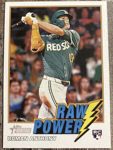 2026 Topps Heritage Roman Anthony Raw Power Insert Rookie Card RP-RA Red Sox