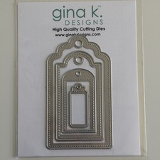 Gina K Designs decorative tag dies for cardmaking junk journaling scrapbooking