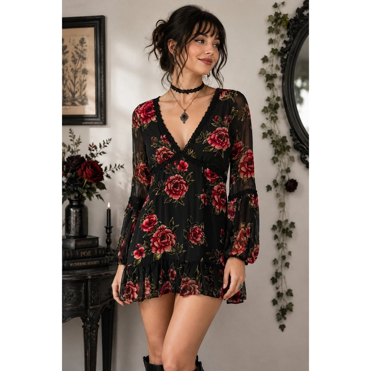 forever 21 floral black dress Long Sleeve Dresses for Women for sale glitter prom dress Party dress, wedding dress, Size:3 - 4Y Dress 12% spandex