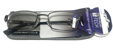 NEW FOSTER GRANT TI Tech READING GLASSES Metal 1.25 Titanium Temple Inserts