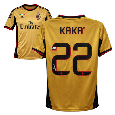 KAKA' サイン入り ACミラン 22番ユニフォーム　BECKETT証明付き Ricardo Kaka Signed AC Milan Away Soccer Jersey #22 with Beckett