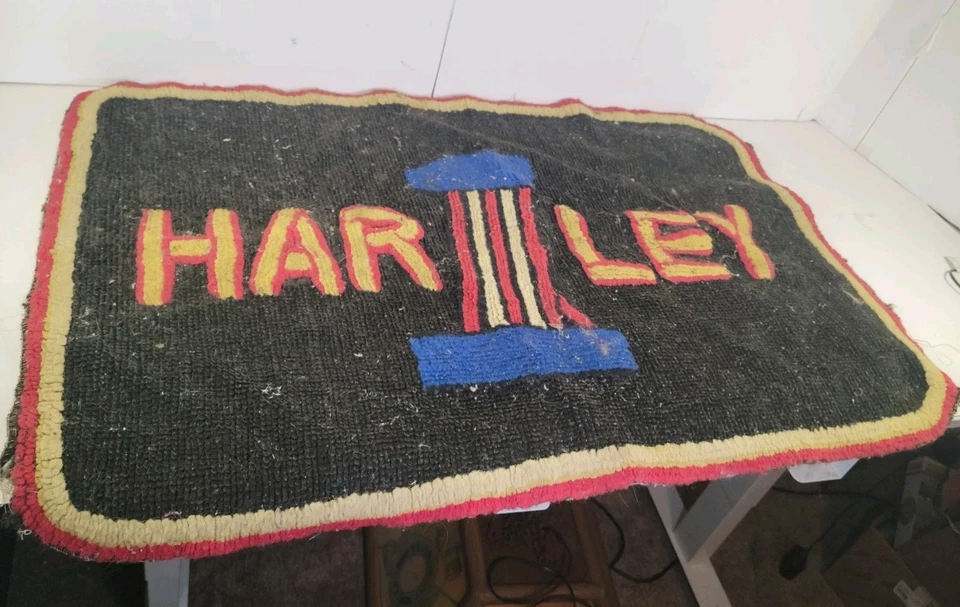 Alfombra vintage Harley Davidson #1 alfombra cueva garaje decoración coleccionable  Foto 3 de 4