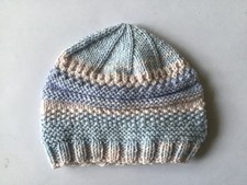 Hand knitted Baby Hat Baby Lilac Mix Newborn