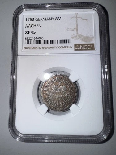 Germany AACHEN 8 Mark 1753 - NGC XF45