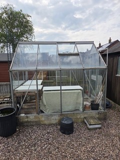 Aluminium Greenhouse 8f ×6ft. In good used condition.