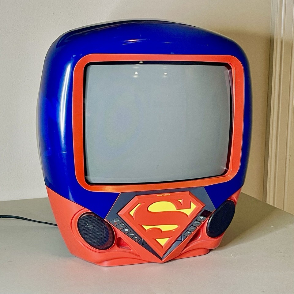 Superman DC Comics CRT TV DVD Combo Unit 13 Inch Retro 2006 Tested ...