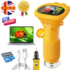 Kids 1000X Handheld Digital Microscope Adjustable Focus + 64gb Micro SD Card