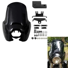 Motorcycle Headlight Fairing W/15'' Windshield For Harley Dyna FXDXT T-Sport