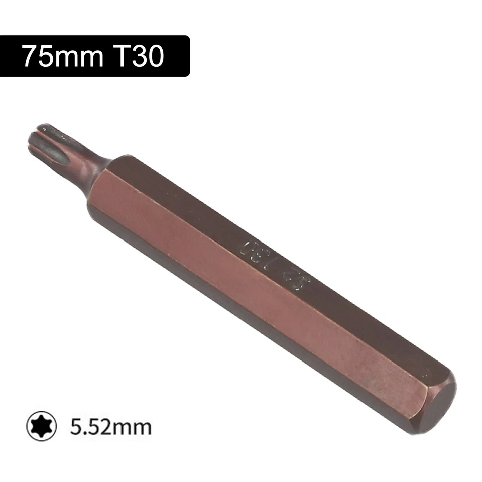 Screwdriver Bits Bits Anti-corrosion Hex Shank Bits Tools T20/25/30/40/45/50/55 - Image 2 of 4