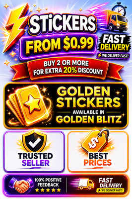 MONOPOLY STICKERS   FAST DELIVERY  gold stickers   blown away    brick house  