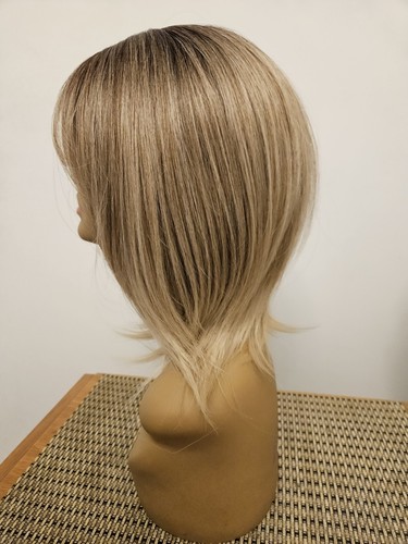 NEU SPITZE VORNE BLOND GLATT HAAR TOPPER MIT PONY BREITE BASISABDECKUNG - Bild 6 von 12