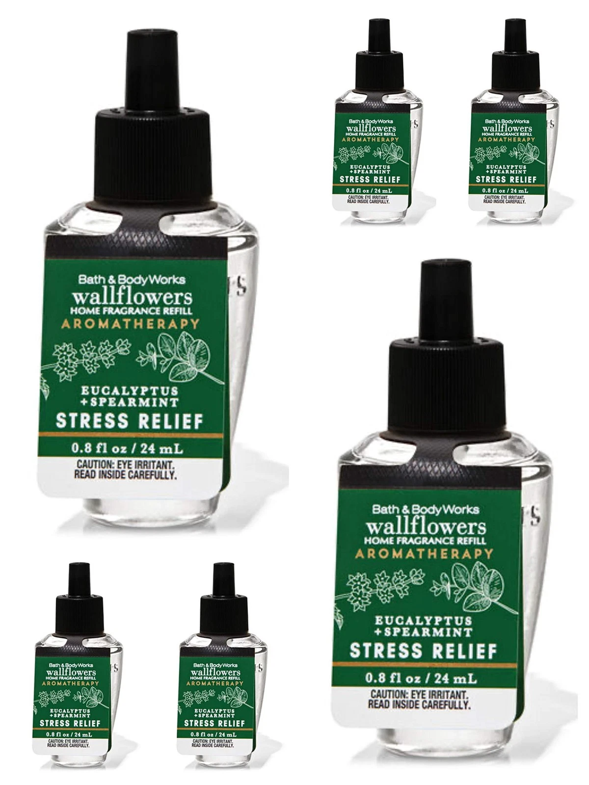Bath & Body Works Eucalyptus Spearmint 6-Pack Wallflowers Sampler, 0.8 fl oz ...