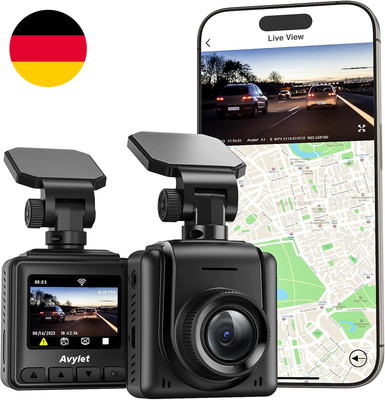 Dashcam Auto Wifi 2K, Mini Vorne Autokamera Unterstützt Externes Gps-Modul,App,I