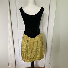 1990s Couture Anna Sui Princess Cut, Morie Silk  Velvet Silk Dress