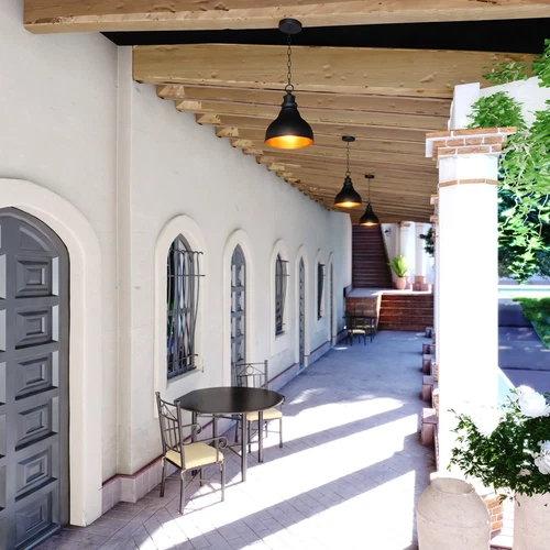 Vaxcel Delano 1 Light Bronze Gold Farmhouse Outdoor Barn Dome Pendant - Picture 3 of 8