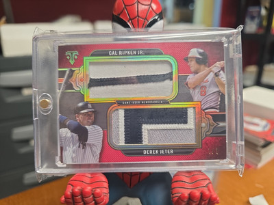 2024 Topps Triple Threads Dual Jumbo Relic Derek Jeter Cal Ripken Jr 1/1 #DRJ-JR